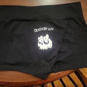 Luv Skull Design Womens  Scrunch High waist booty shorts